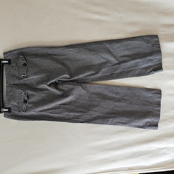 Larry Levine Sport Cotton Striped Sailor Capri Sz. 4P Coastal Grandmother - Picture 3 of 4